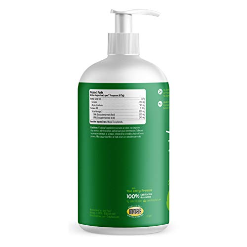 Zesty Paws Salmon Omega Oil Hemp For Dogs And Cats With Wild Alaskan Salmon Oil Omega 3 And 6 Fatty Acids With Epa Dha For Pets Supports Normal Skin Moisture And Immune System Function 32Oz #TOP4