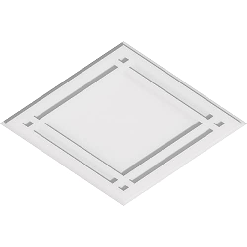 Image of Ekena Millwork CMP26X17DD Diamond Architectural Grade PVC Contemporary Urethane Ceiling Medallions 26 inchW x 17 3 /8 inchH x 9 inchC x 1 inchP