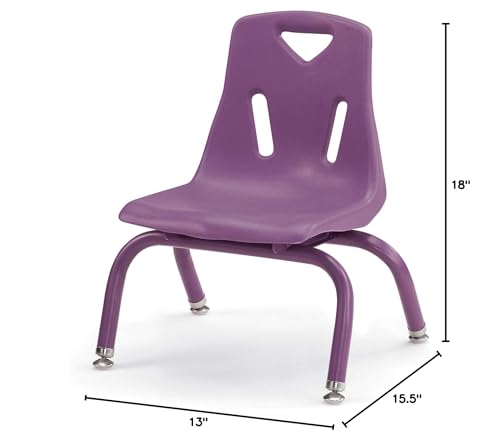 Image of Berries Jonti-Craft 8118JC1004 Stacking Chair with Powder-Coated Legs, 8 inch Height, Purple