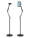 Kufox Long Arm Floor Stand for Phone Tablet, 360 Degree Adjustable Floor Stand Holder for 4.7