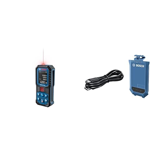 Bosch Professional Medidor Láser GLM 50-22 + Bosch Professional GLM Batería LI-Ion, Azul, Batería Recargable 3.7 V