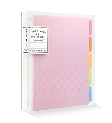 5 Subject Project Notebook A5/B5/A4,Refillable Binder Journal Notepad Lined Writing Diray,Loose-Leaf Subject Dividers for Student Office Writing