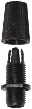 Bright Star Lighting Female Cord Grip with Threaded Rod, Black