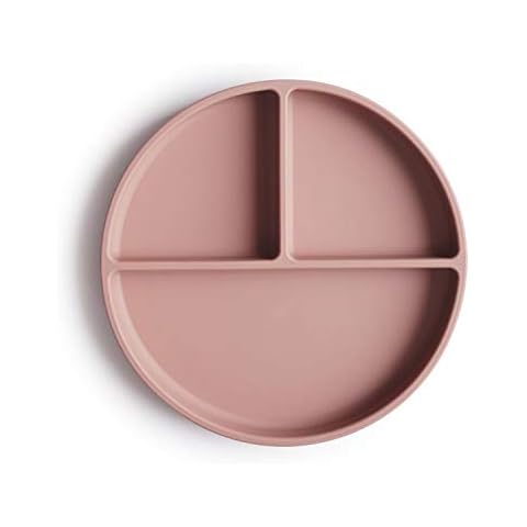 mushie Silicone Suction Plate | BPA-Free Non-Slip Design (Blush) Cover