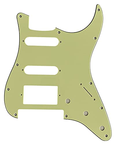 �M�^�[�s�b�N�K�[�h For Strat Floyd Rose Tremolo HSS Humbucker Guitar Pickguard Scratch Plate (3�v���C���B���e�[�W�O���[��)