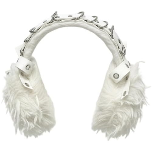 Vobumix Punk Ear Warmers Plush Ear Muffs Fashionable Warm Earmuffs for Cold Weather Walking Cycling Skiing or Festival Gathering