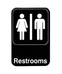 TigerChefK RESTROOMS Sign 1 DOZ Cartel Aseos [Producto de oficina]