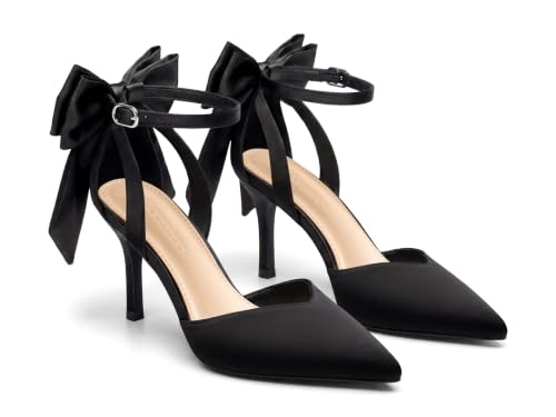 Black Bow Detail Heels