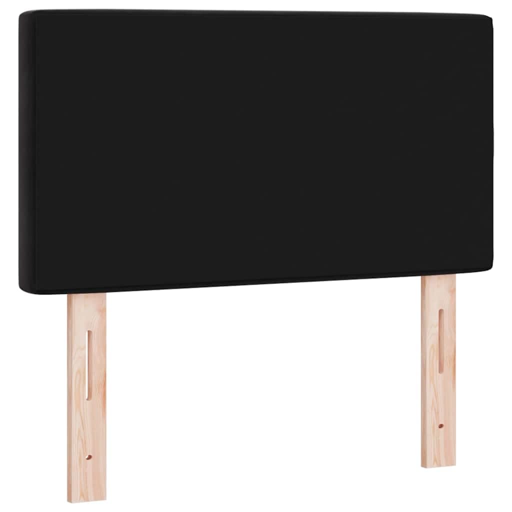 Zagłówek czarny, sztuczna skóra, 80 cm, nowoczesne łóżko, regulowany zagłówek do sypialni, trwałe wzornictwo