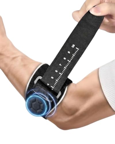 TAVYTH Codo de Tenista Cinta de Compresión Ajustable con Almohadilla de Silicona, Soporte para Epicondilitis y Tendinitis Alivio del Dolor, Hombre y Mujer, Banda para Codo de Tenista y Golfista