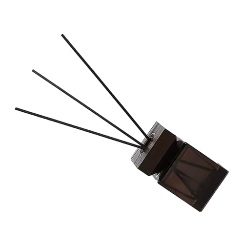 Set Difusor Aromaterapia Vidrio 100ml Tapa Madera Rattan