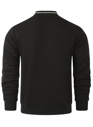 HOOD CREW Men’s Lightweight Casual Jackets Varsity Bomber Jacket Coat with Zipper4