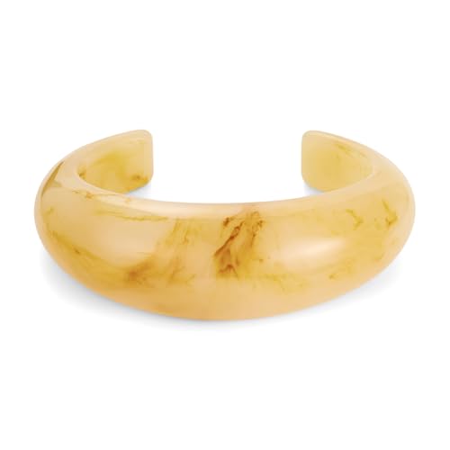 WOWORAMA Acrylic Resin Cuff Bracelet for Women Colorful Acrylic Dome Open Bangles Beige Tortoise Brown Chunky Mottled Acetate Resin Bracelets Jewelry