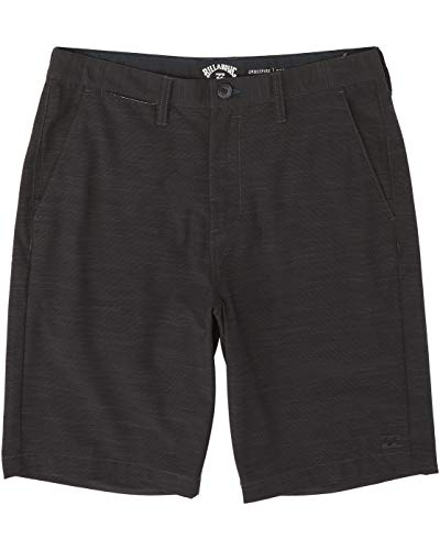Billabong Men's Crossfire Slub Hybrid Walkshort, Black, 34