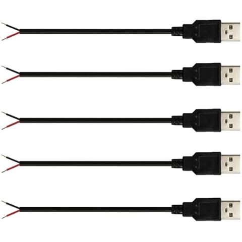 PENGLIN 5PCS 30CM USB 2.0 Male 2Pin Pigtail Cable Cover