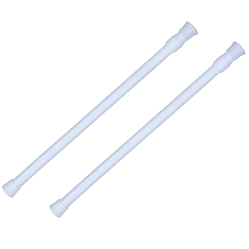 VYNZOR 2 Pièces Barre Extensible Sans Perçage 30-50 cm Barre Rideau Extensible, Tringle Extensible Entre 2 Murs avec Ressort pour Fenêtres, Armoires, Placards à...