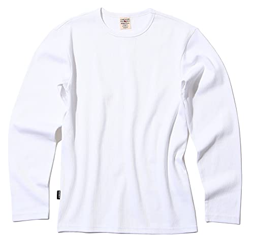 [アヴィレックス] ロンT デイリー クルーネック リブTEE (抗菌) (防臭) DAILY RIB CREWNECK TEE 6153481 メンズ XLサイズ 001 WHITEのサムネイル
