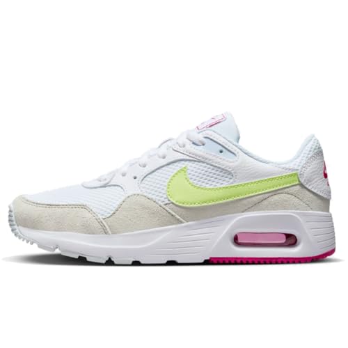 Nike Air Max SC Women's Shoes (FQ8886-100,White/Light Lemon Twist/Fireberry) Size 6
