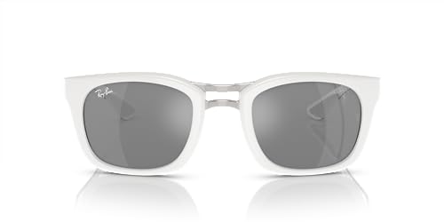 Ray-Ban Unisex Sunglasses Red Frame, Dark Green Lenses, 53MM