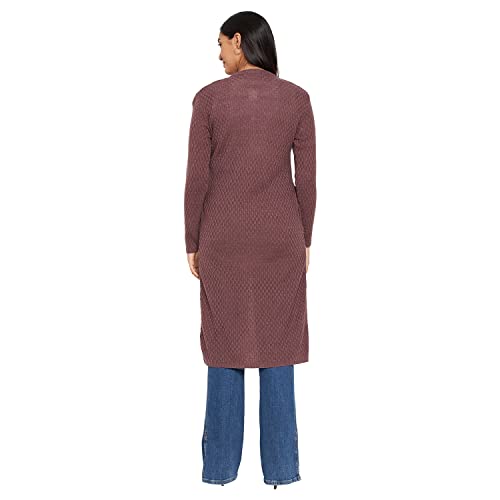 Image of Clapton Amazing Stylish Winterwear Sweaters with Cardigans for Women Fullsleeve Longline Round Neck with Button Acrylic Woolen Soft Wool Blend Solid Shurg /Outer-4041-$P