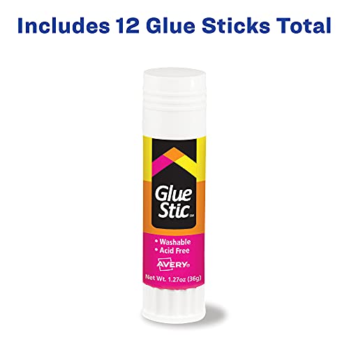 image for Avery Glue Stic - Washable, Non-Toxic Glue Sticks for Classroom, Craft