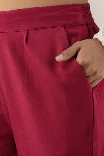 Image of Regular Fit Cotton Woman Trousers Pants Kurti Pant Casual Daily Formal Office Use