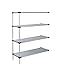 Quantum WRSAD4-86-2448SS Solid Shelving Add-On Kit, 48"W x 24"D x 86"H, 300 lbs Capacity, Stainless, Stainless, NSF