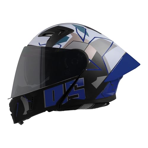 Image of Steelbird SBA-20 05 ISI Certified Flip-Up Graphic Helmet for Men with Inner Chrome Sun Shield