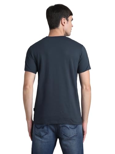 Image of JACK & JONES Men's Cotton Solid Slim Fit T-Shirt
