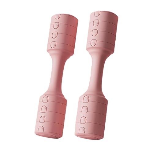 Baoblaze Mancuernas ajustables de 2 piezas, pesas de mano, equipo de Fitness antideslizante portátil multiusos para ejercicio de entrenamiento de fuerza, Rosa