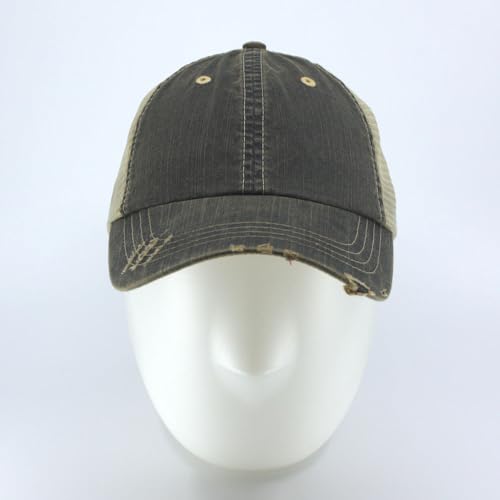 Image of The Vintage Year Distressed Cotton Unstructured Soft Mesh Breathable Adjustable Dirty Wash Dad Hat Trucker Baseball Cap