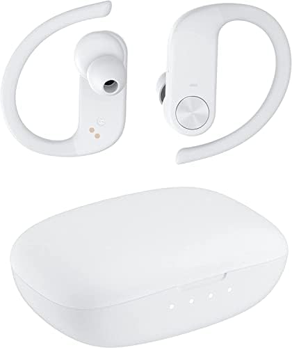 BEBEN Wireless Earbuds, 36H Playtime Bluetooth Headphones with Mics and Charging Case for iPhone Android, Waterproof Running Headphones for Gym Workout, Hi-Fi Sound Over Ear Buds with Earhooks - White