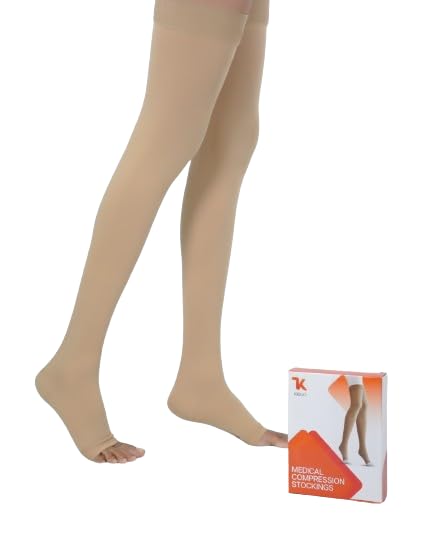 KRIGO medical compression stockings thigh length | class II (23-32 mmHg) | varicose veins stockings | unisex | made in india