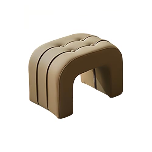 SFJATTA Banco de Almacenamiento en Forma de U para el pie de Cama — Otomana de Piel sintética para Dormitorio y recibidor — Banco Zapatero anticolapso — Diseño Impermeable y Apto(Gray)