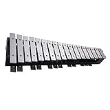 Funien Plegable 30 Nota Glockenspiel Xilófono Marco de Madera Barras de Aluminio Instrumento Musical Percusión Regalo con Bolsa de Transporte