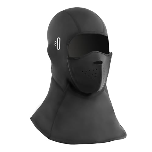 CSONFIT Balaclava Ski Mask Magnetic Openable Face Covering Cold Weather Men Women Breathable Winter Fleece Hood for Skiing, Running, Motorcycle, Outdoor Work Black