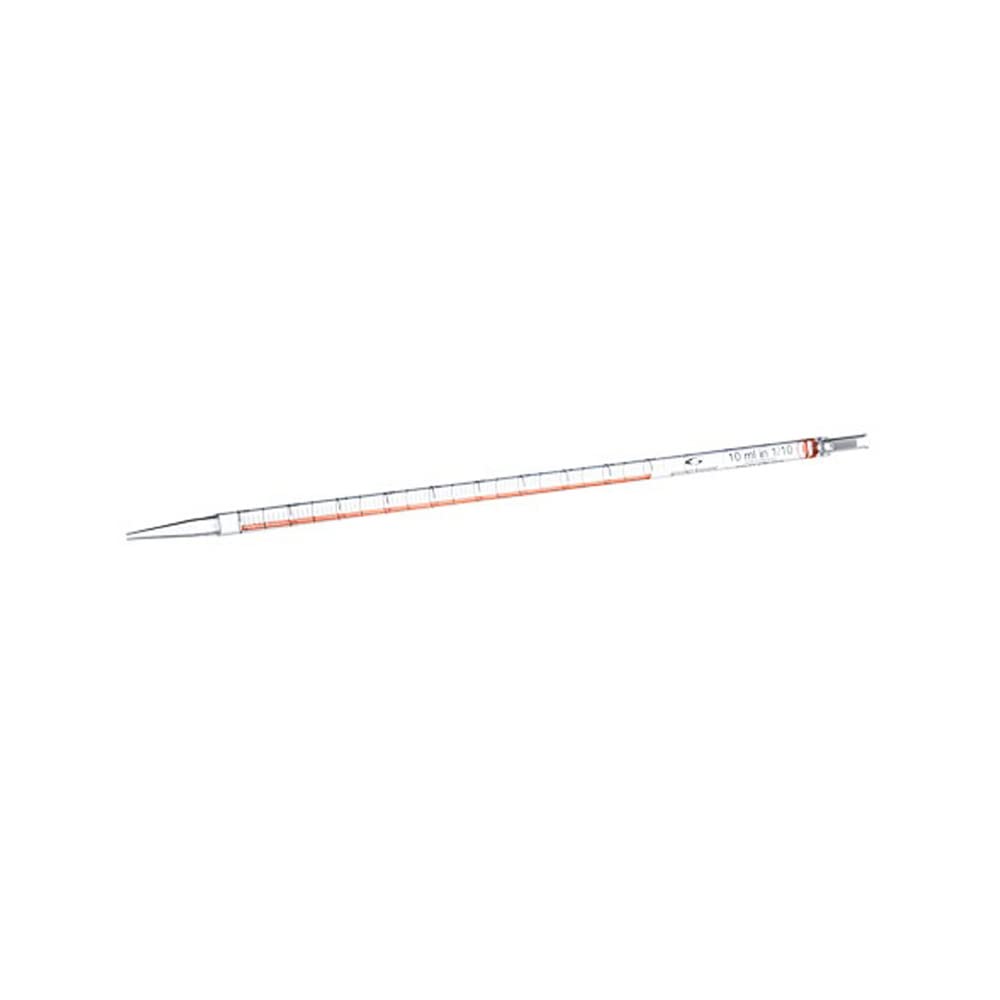 607180 CELLSTAR Polystyrene Serological Pipette, 10 mL Volume, Sterile, 1/10 Graduations, Orange Color Code, Paper/Plastic Single Wrapped (Pack of 200)