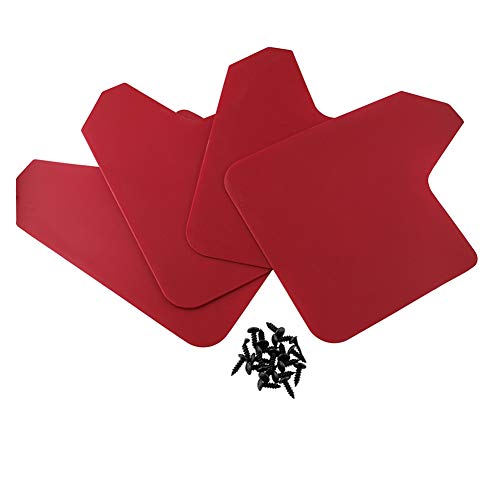 Rally MF12 BAS BLK - Guardabarros universal (40 x 30 x 3 mm, con tornillos), color rojo