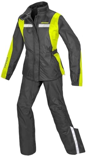 SPIDI Touring Rain Kit 2-Teiler Damen Motorrad Regenkombi, gelb, XS