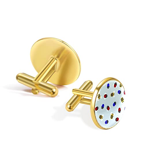 lieveheersbeestje en bij Manchetknopen voor mannen set gepersonaliseerd - Image 4