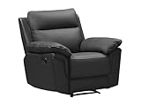 fauteuil relaxation électrique cuir center Fauteuil relax Cuir Noir Vente-unique - Fauteuil Relax en Cuir de Buffle PAKITA - Noir