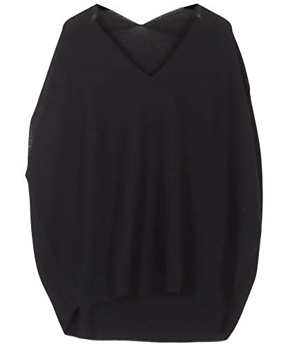 [神戸レタス] ニット サマーニット サマーセーター Vネックコクーンニット [C4791] レディース トップス サマーニット ゆったり 体型カバー ドロップショルダー M L LL 大きいサイズ フリー ブラック