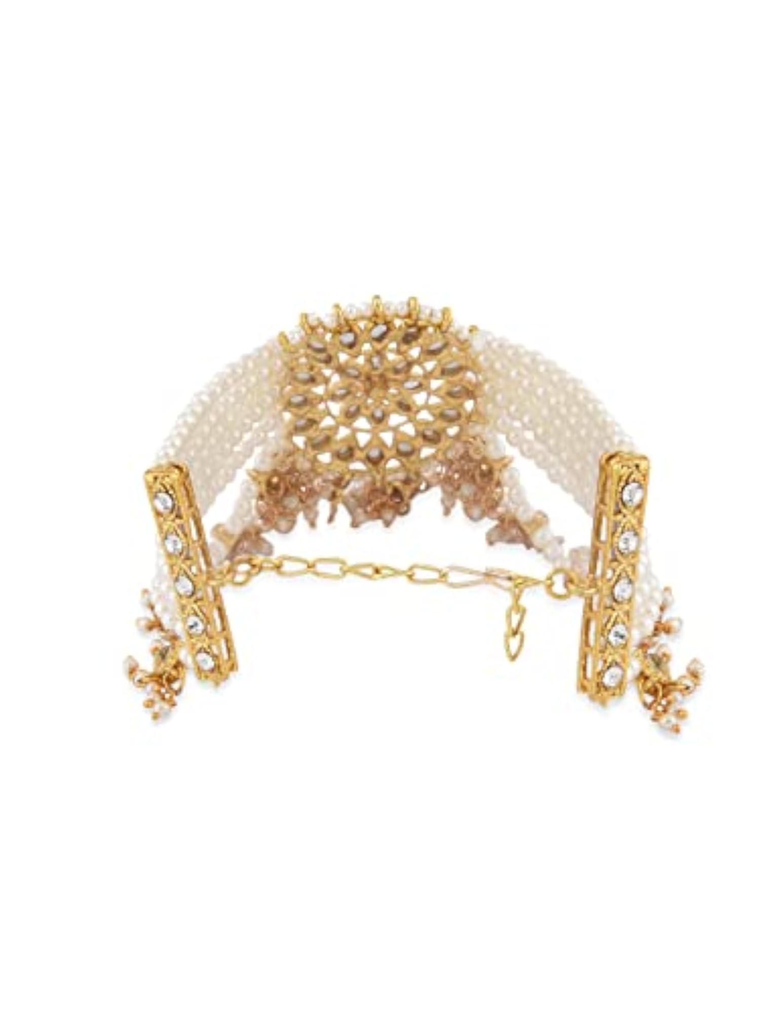 Women's Tone & Kundan Bracelet - ZPFK9167