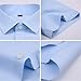 Men's Short Sleeve Business Formal Shirts, Solid Color Casual Formal Work Office Simple Basic Shirts Blue 7XL