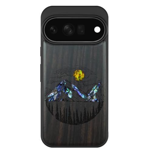 Coque pour Pixel 11 Pro étui bois sombre compatible MagSafe magnétique Carveit