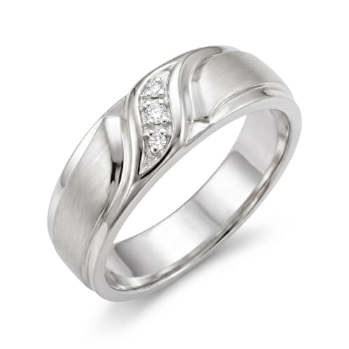Image of Rylos His /Hers Couples Wedding Bands with Diamonds, Sterling Silver or Yellow Gold Plated, Comfortable Fit, Sizes 6-13, Elegant Couple Rings Symbolizing Commitment