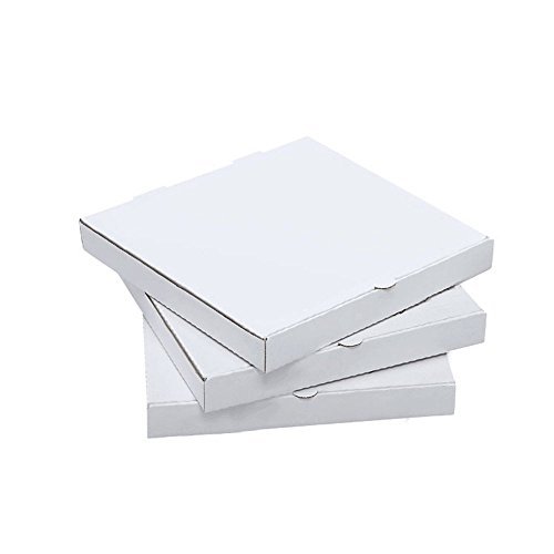 Ecomojiware Kraft White Pizza Box 9inch Pizza Boxes Kraft Pizza Paperboard Take Out Containers Packing Boxes 1 3/4h 10 Pieces