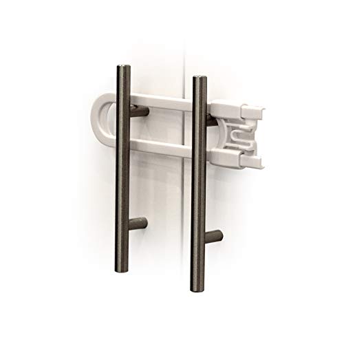 Child Safety Sliding Cabinet Locks (4 Pack) - Baby Proof Knobs, Handles, Doors - U Shape Sliding Safety Latch Lock - Jool Baby