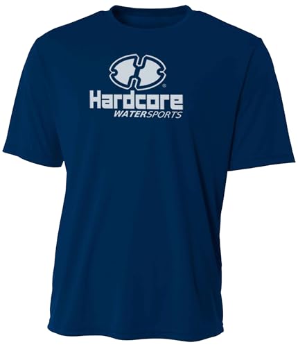 Image of Hardcore Water Sports Mens Rash Guard Surf Swimwear Swim Shirt SPF Sun Protection Loose Fit Fitting