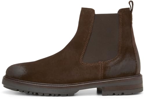 Marc OߴPolo Herren Chelsea Boots aus Veloursleder zum Schlupfen, Grün (Dark Earth), 45 Marc OߴPolo Herren Chelsea Boots aus Veloursleder zum Schlupfen, Grün (Dark Earth), 45